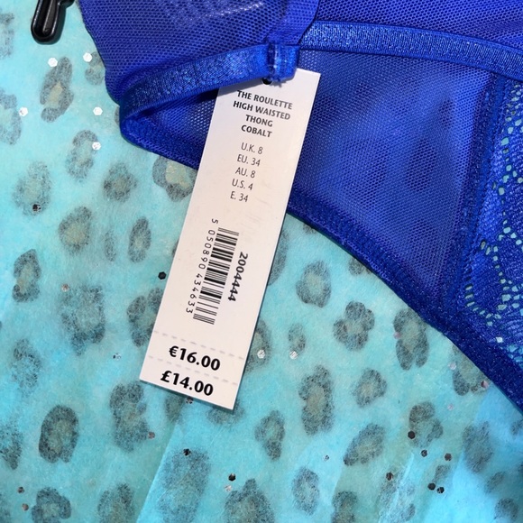 Ann Summers | NWT | "High Waisted Roulette" thong - cobalt - Picture 5 of 6